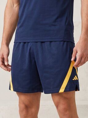 NWT | Adidas Select WWH Basketball Shorts | Night Indigo & Yellow | Medium